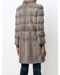 Женский серый пуховик от Liska