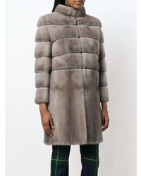 Женский серый пуховик от Liska