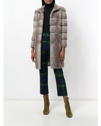 Женский серый пуховик от Liska