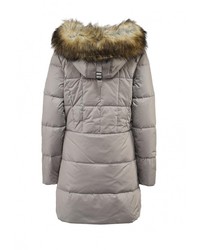 Женский серый пуховик от Puffa