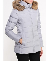 Женский серый пуховик от Tommy Hilfiger