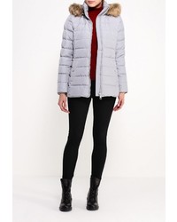 Женский серый пуховик от Tommy Hilfiger