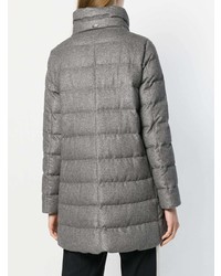 Женский серый пуховик от Herno