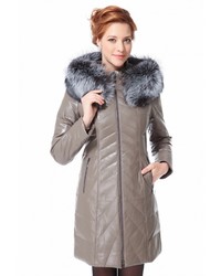 Женский серый пуховик от Спартак