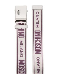 Мужской серый ремень из плотной ткани от Moschino