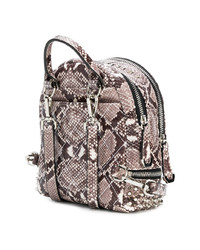 Женский серый рюкзак со змеиным рисунком от Philipp Plein