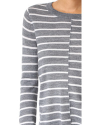 Женский серый свитер в горизонтальную полоску от Paige