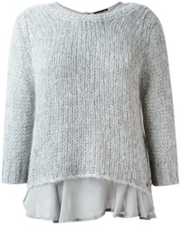 Женский серый свитер из мохера от Twin-Set