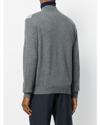 Мужской серый свитер на молнии с ромбами от Ballantyne