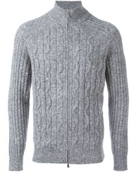 Мужской серый свитер на молнии от Brunello Cucinelli
