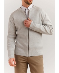 Мужской серый свитер на молнии от FiNN FLARE