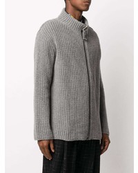 Мужской серый свитер на молнии от Moschino