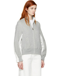 Женский серый свитер на молнии от Sacai