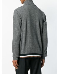 Мужской серый свитер на молнии от N°21