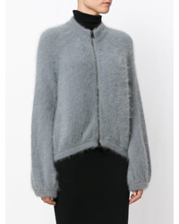 Женский серый свитер на молнии от Tom Ford