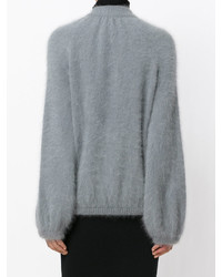 Женский серый свитер на молнии от Tom Ford