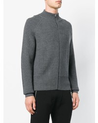 Мужской серый свитер на молнии от Falke