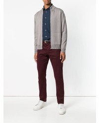 Мужской серый свитер на молнии от Altea