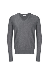 Мужской серый свитер с v-образным вырезом от Ballantyne