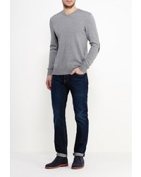 Мужской серый свитер с v-образным вырезом от Baon
