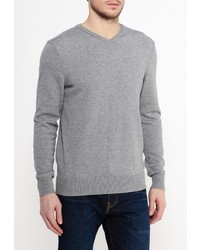 Мужской серый свитер с v-образным вырезом от Baon