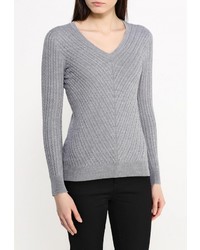 Женский серый свитер с v-образным вырезом от Bebe