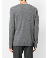 Мужской серый свитер с v-образным вырезом от Roberto Collina