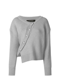 Женский серый свитер с v-образным вырезом от Cédric Charlier