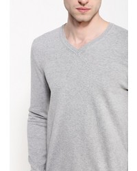 Мужской серый свитер с v-образным вырезом от Celio