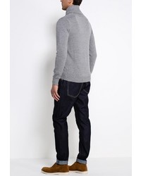 Мужской серый свитер с v-образным вырезом от Celio