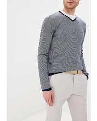 Мужской серый свитер с v-образным вырезом от Felix Hardy