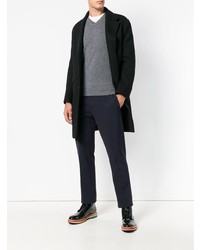 Мужской серый свитер с v-образным вырезом от Altea