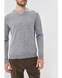 Мужской серый свитер с v-образным вырезом от Gap