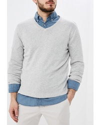 Мужской серый свитер с v-образным вырезом от Kensington Eastside