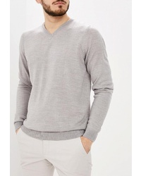 Мужской серый свитер с v-образным вырезом от Kensington Eastside