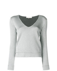 Женский серый свитер с v-образным вырезом от L'Autre Chose