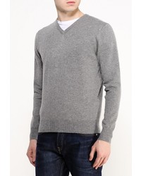 Мужской серый свитер с v-образным вырезом от Occhibelli