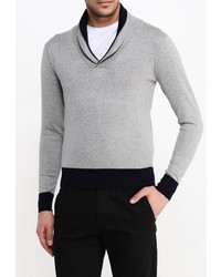 Мужской серый свитер с v-образным вырезом от Occhibelli