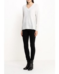 Женский серый свитер с v-образным вырезом от Only