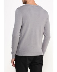 Мужской серый свитер с v-образным вырезом от River Island