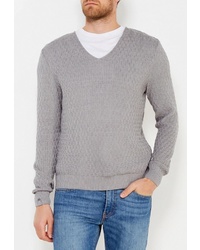 Мужской серый свитер с v-образным вырезом от RPS