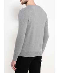 Мужской серый свитер с v-образным вырезом от Sela