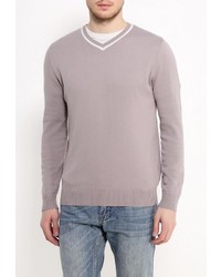 Мужской серый свитер с v-образным вырезом от Tom Farr