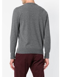 Мужской серый свитер с v-образным вырезом от Ballantyne