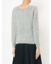 Женский серый свитер с v-образным вырезом от Loveless