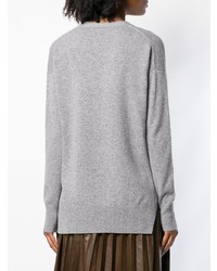 Женский серый свитер с v-образным вырезом от Cruciani