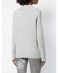 Женский серый свитер с v-образным вырезом от Isabel Marant