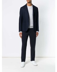 Мужской серый свитер с v-образным вырезом от Eleventy