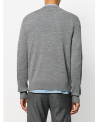 Мужской серый свитер с v-образным вырезом от Joseph