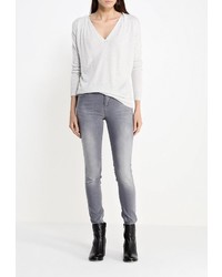 Женский серый свитер с v-образным вырезом от Y.a.s